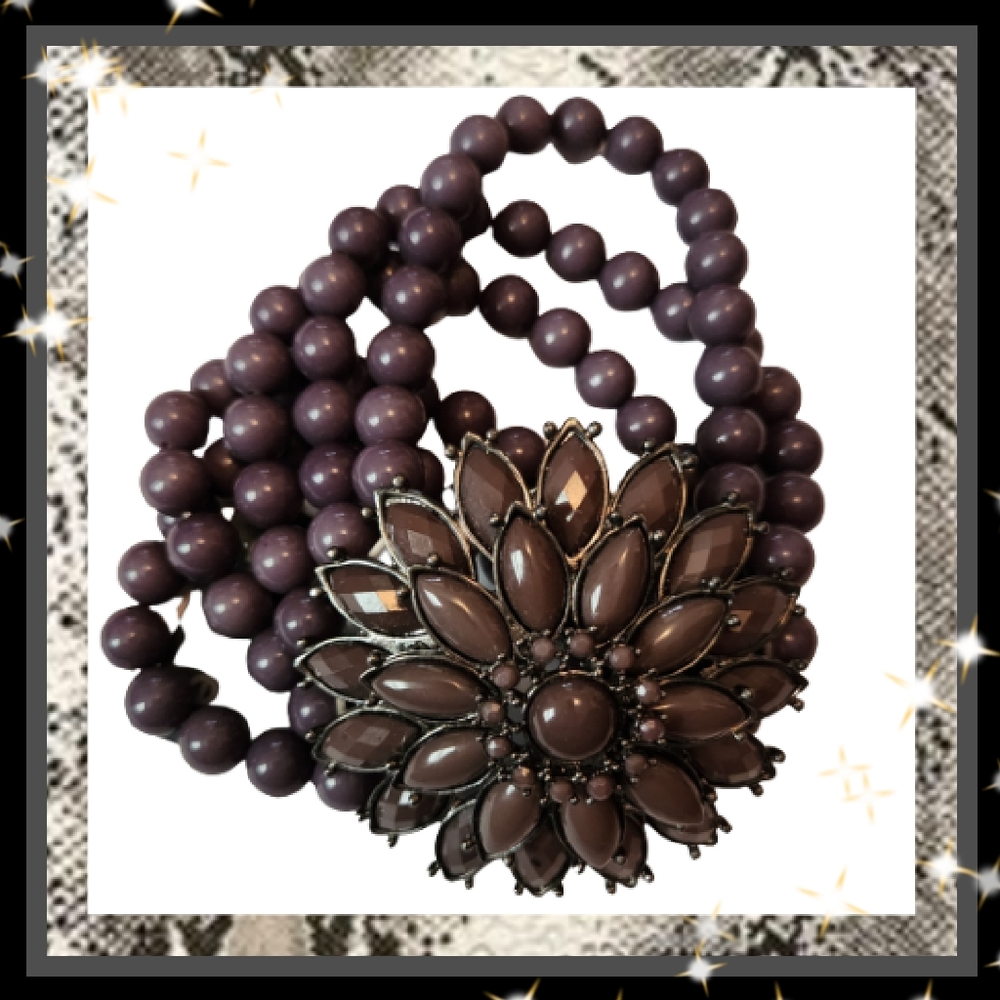 AVENUE ☆ GRAY ☆ PLUS SIZED ☆ STRETCH BRACELET ☆ NEW w/TAG